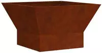 vidaXL Feuerstelle Rostig 60 x 60 x 35 cm Wetterfeststahl