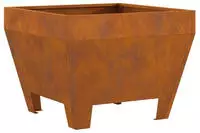 vidaXL Feuerschale Rostig 50 x 50 x 38 cm Wetterfeststahl