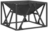 vidaXL Feuerstelle Schwarz 50 x 50 x 35 cm Wetterfeststahl