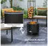 Outsunny Feuerschale mit Griff Schürhaken (Feuerkorb 1-St. Feuerstelle) für Garten Camping Terrasse Metall Schwarz