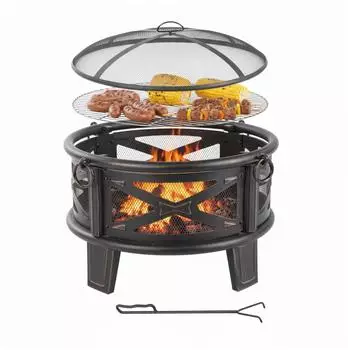 Relaxdays Feuerschale mit Grillrost