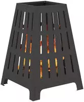 vidaXL Feuerschale Schwarz 50 x 50 x 70 cm Wetterfeststahl