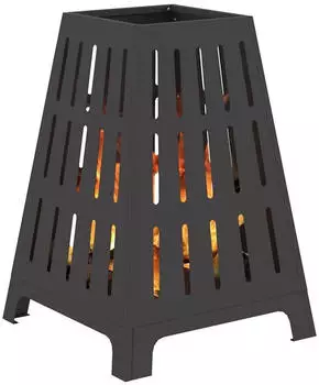 vidaXL Feuerstelle Feuerstelle Schwarz 50 x 50 x 70 cm Stahl (1-St)