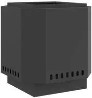 vidaXL Rauchfreie Feuerstelle Schwarz 48 x 48 x 51 cm Wetterfeststahl