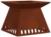 vidaXL Feuerstelle Rostig 48 x 48 x 40 cm Wetterfeststahl