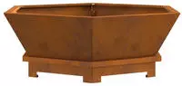 vidaXL Feuerschale Rostig 75 x 75 x 28 cm Wetterfeststahl