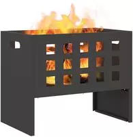 vidaXL Feuerstelle Schwarz 50 x 30 x 40 cm Stahl