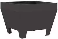 vidaXL Feuerschale Schwarz 50 x 50 x 38 cm Wetterfeststahl