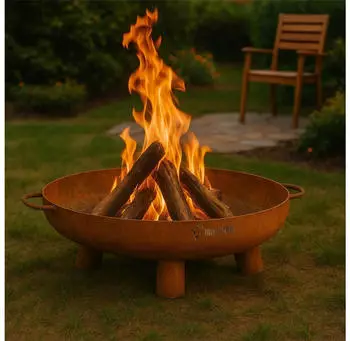 BBQ-Toro Feuerschale Ø 80 cm Rostoptik – BBQ-Toro Feuerschale Ø 80 cm Rostoptik – offenes Feuer für gesellige Abende