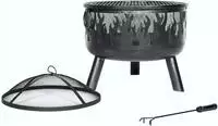 Buschbeck Feuerschale "Faya" &Oslash;xH: 53x55 cm, mit Funkenschutzhaube und Grillrost