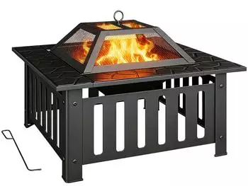 Outsunny Feuerschale 67x67x47cm Schwarz