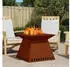 vidaXL Modern brown wood fire pit 60 x 60 x 50 cm