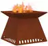 vidaXL Modern brown wood fire pit 60 x 60 x 50 cm