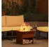 vidaXL Square rust finish fire pit 50 x 50 x 40 cm