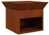 vidaXL Square rust finish fire pit 50 x 50 x 40 cm