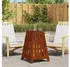 vidaXL Round brown fire pit 50 x 50 x 70 cm