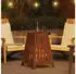 vidaXL Round brown fire pit 50 x 50 x 70 cm