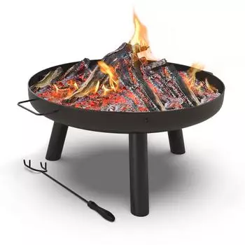 Vounot Outdoor fire pit with grill and poker 60 cm