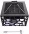 RedFire Feuerstelle mit Grill Mikor Schwarz (85077)