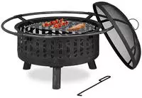 Relaxdays Feuerschale (75 cm) (4052025385996) Schwarz