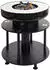 Mendler Feuerschale mit Grill HWC-K95 Feuerstelle Grill BBQ Grillplatte Ablagefläche Stahl Edelstahl Emaille Ø 56cm schwarz schwarz Metall 97864
