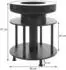 Mendler Feuerschale mit Grill HWC-K95 Feuerstelle Grill BBQ Grillplatte Ablagefläche Stahl Edelstahl Emaille Ø 56cm schwarz schwarz Metall 97864