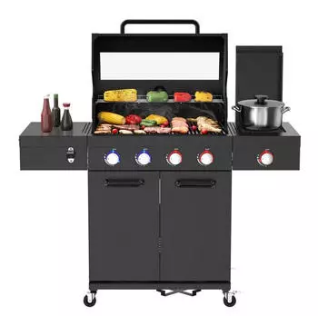 El Fuego Gasgrill "Kingston Nocturne" 4+1 mit Infrarotbrenner schwarz