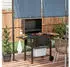 Outsunny BBQ Grillwagen mit Deckel und Ablagen Metall Schwarz Smoker Camping