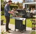 Outsunny Gasgrill inkl Seitenbrenner Flaschenöffner Thermometer Gusseisen-Grillrost Gas- BBQ Grillwagen für Balkon Party