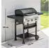 Outsunny Gasgrill inkl klappbar Seitentisch Gewürzhalter Unterregal 6 Haken Gas- BBQ Grillwagen für Balkon Party