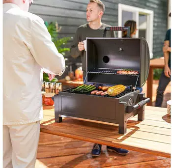 Outsunny Holzkohlegrill (DE846-134V01BK0431)