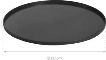 XXXL Bodenplatte f&uuml;r Feuerkorb &Oslash; 60 cm schwarz (CK116066)