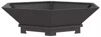 vidaXL Feuerstelle Schwarz 100 x 100 x 28 cm Stahl