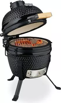 Relaxdays Kamado &Oslash; 26 cm black