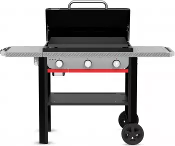 Weber Slate GP 71 cm Premium Plancha black – Drei Brenner schaffen flexible Grillzonen