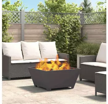 vidaXL Feuerstelle Feuerstelle Schwarz 80 x 80 x 40 cm Stahl (1-St)