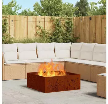 vidaXL Feuerstelle Feuerstelle 80 x 80 x 30 cm ( - )