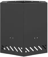 vidaXL Rauchfreier Feuerkorb Schwarz 48 x 48 x 51 cm Stahl