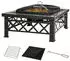 Outsunny Feuerschale mit Funkenschutz 76 x 76 x 47cm