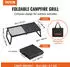VEVOR Klappgrill Grillgitter + Grillplatte Stahl, 57x28,5x23cm, 6kg, 300°C