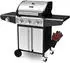 Deluke Gasgrill 3+1 Brenner mit Deckel DELO mit Handschuhe Grillwagen mit Seitenbrenner Campinggrill mit Seitenablage Thermometer
