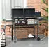 Outsunny Holzkohlgrill Gasgrill mit 2+1 Brenner Thermometer Haken Schwarz