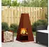 vidaXL Feuerstelle Wetterfeststahl Braun 50x50x100cm