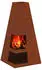 vidaXL Feuerstelle Wetterfeststahl Braun 50x50x100cm