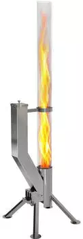 Gardenflare Feuerrohr Premium Edelstahl Pelletfackel, Silber (Feuerrohr Premium)