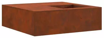 vidaXL Feuerstelle mit Holzlager Cortenstahl/Wetterstahl (859001)
