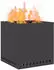 vidaXL Feuerstelle Rauchfreier Feuerkorb Schwarz 48 x 48 x 50 cm Stahl (1-St)