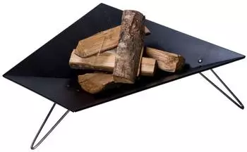 VASNER Merive M3 Feuerschale schwarz mit drei Edelstahl Hairpin Beinen offenes Design mit 360&deg; W&auml;rmeabgabe schwarz Stahl VFSM3