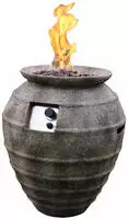 Gardenforma Gas Feuerstelle Katla, Keramik Antik braun, Faserbeton