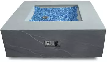 GardenForma Capertee Gasfeuerstelle Faserbeton Sandstein-Optik Grau (OFG411SG)